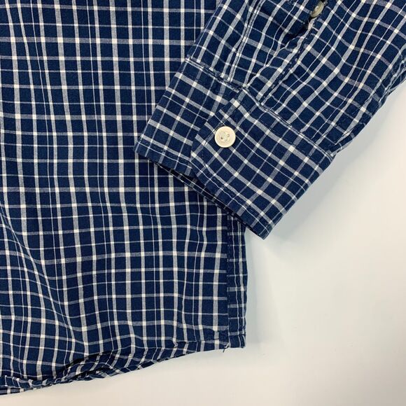 Hollister Shirt Men M Medium Blue Multi Checkered Cotton Long Sleeve Button Down - Picture 3 of 12